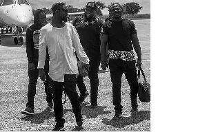 Sarkodie and his team at Tamale