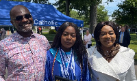 Kennedy Agyapong and his wife sandwich graduating daughter Yvonne