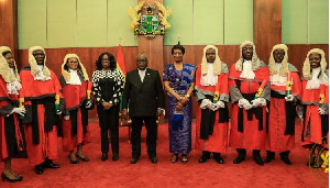 President Akufo-Addo with the new High Court Judges