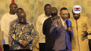 President Akufo-Addo during a visit to Owusu Bempah's church