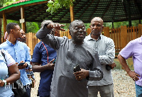 Deputy Lands Minister, Benito Owusu-Bio during a visit of the Accra Zoo