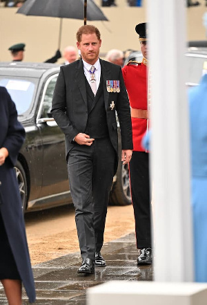 Prince Harry At Coronation Of King Charles 