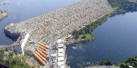 An ariel view of the Akosombo Dam