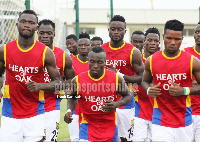 Hearts of Oak players during training