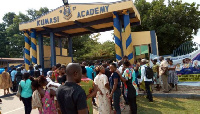 Parents rushed to the school's premises to take their wards home