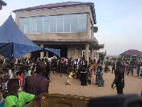 Hundreds of people gathered at Bawku municipality to be fed by the politician