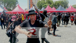 Haruna showing off his dancing skills at Ebony's funeral