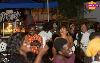 Some patrons at the just ended 'Comedy Bar'