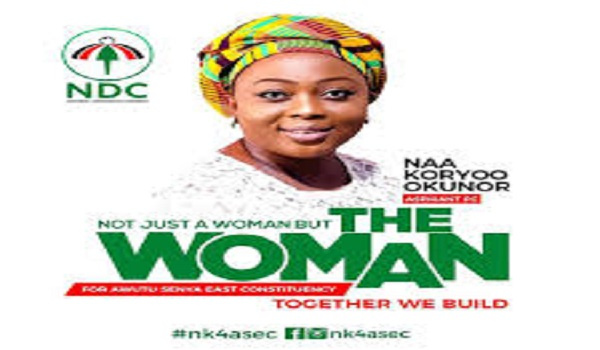 NDC parliamentary candidate for Awutu Senya East Constituency, Naa Koryoo Okunor