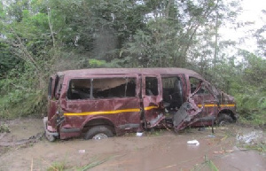 Press Corps Accident Vehicle