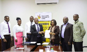 Representatives of Ghana Chamber of Mines and the University of Mines and Technology