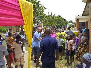 MP for North Tongu, Samuel Okudzeto Ablakwa making the presentation