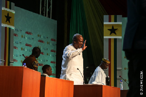 President Mahama at the NCCE, GBC organized presidential debate