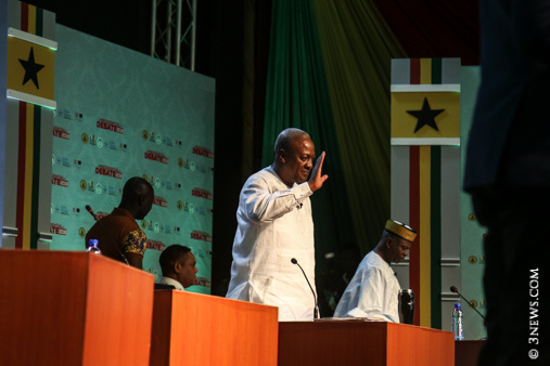 President Mahama at the NCCE, GBC organized presidential debate