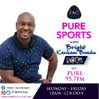 Bright Kankam Boadu is the host of Pure FM Sports