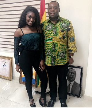 Wendy Shay and Minister of Education Dr. Matthew Opoku Prempeh