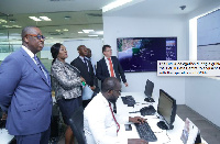 The GPHA delegation during a guided tour of the Tier III Data Centre to acquaint themselves with the