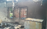 The fire destroyed several properties but no casualties were recorded