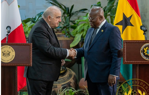 Malta President, George Vella (left) and Akufo-Addo