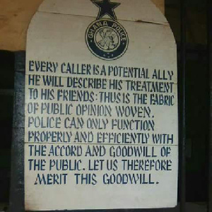 This inscription is found on the inner walls of  police stations.