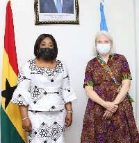 Shirley Ayorkor Botchwey with the new FAO Rep to Ghana