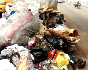 A part of the footbridge also had heaps of rubbish