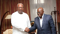 Former President John Dramani Mahama and President Akufo-Addo