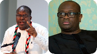 Alban Bagbin [L] has been very critical of Mr. Dogbe(R)