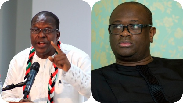 Alban Bagbin [L] has been very critical of Mr. Dogbe(R)