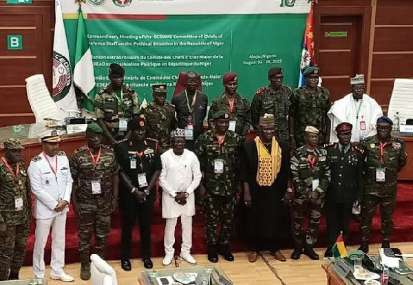 ECOWAS army chiefs after a meeting in Abuja