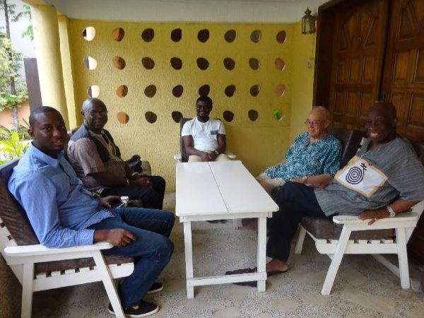 Kojo Owusu-Koranteng,L, Mr Daniel Owusu-Koranteng and another Medical student, R, Prof Allotey