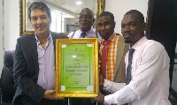 Chief Executive of Marwako, Alhaji Marwan Mohammed Chaaban  receiving his award