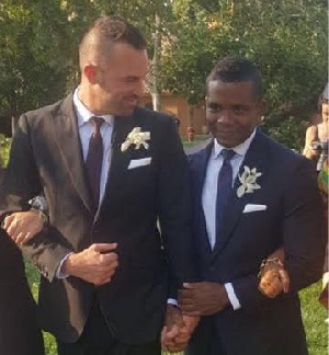 Stephen Anertey Caesar tied the knot with his male partner, Ryan Lathrum at Sonoma Valley in America