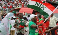 NDC supporters participating in party's float