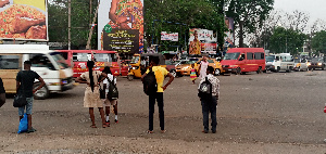 Traffic in Kumasi on eve of ind'ce celebration/ Photo: Ivan Heathcote-Fumador