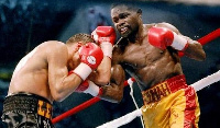 Azumah Nelson knocked out Jesse James Leija in sixth round