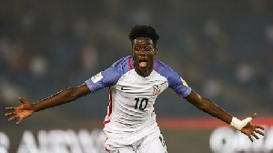 Timothy Weah scored an hat trick against Paraguay