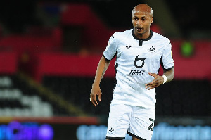 Andre Ayew was in action for Swansea