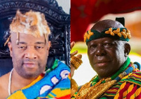 Nii Tackie Teiko Tsuru II (left) and Otumfuo Osei Tutu II