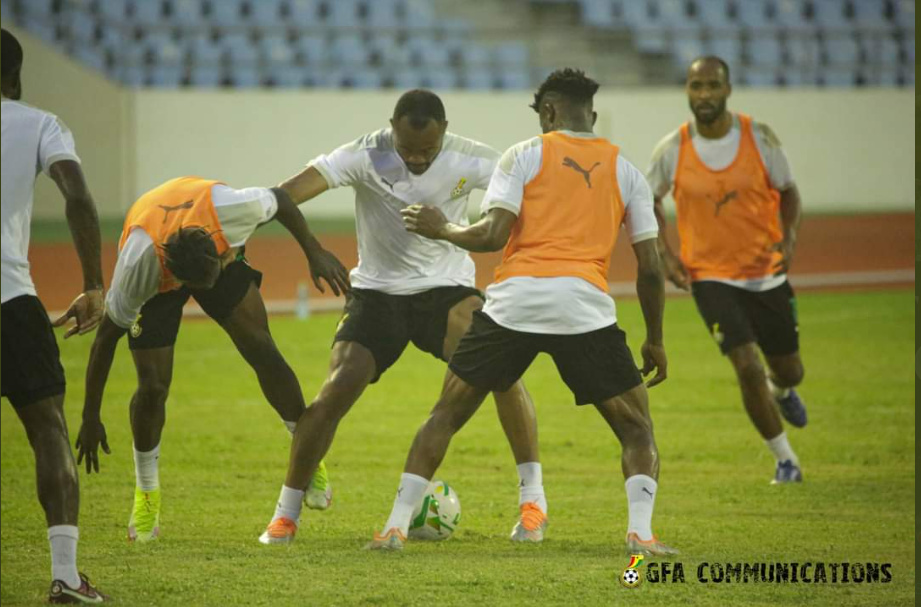 Black Stars during a training session