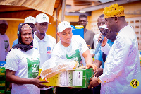 The MP donated various farm inputs to the female farmers