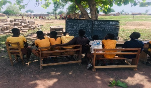 School under trees