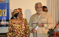 Former President, Jerry John Rawlings and his wife