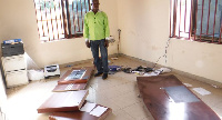 The Klagon office of Chairman of the PNC, Bernard Mornah was broken into and ransacked Sunday