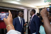 Eric Seddy Kutortse, First Sky Group CEO with Dr Opoku Ware Ampomah of Korle-Bu