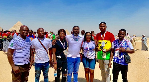 Some Ghanaians in Egypt for the tournament exploring tourism sites