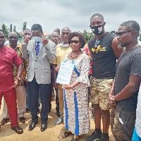 Dr Bernard Okoe-Boye, Laryea Kingston and other dignitaries at the ceremony