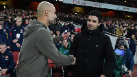 Mikel Arteta (r) was fellow Spaniard Pep Guardiola's assistant manager at Manchester City