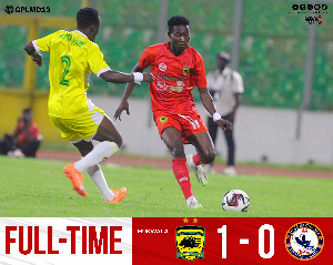 Asante Kotoko are now 7th on the Ghana Premier League table with 19 points