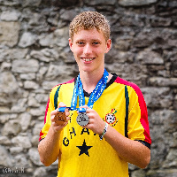 Ghanaian unicyclist, Roger Haun 'Manboora' III